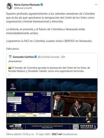 Сообщение Марии Корины