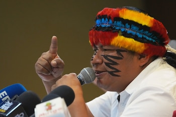 Лидер коренных народов Марлон Варгас,