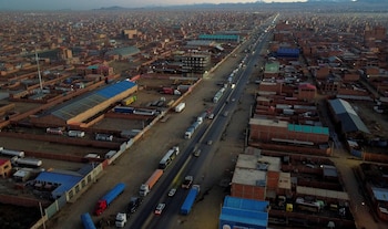 Очередь машин на погрузку