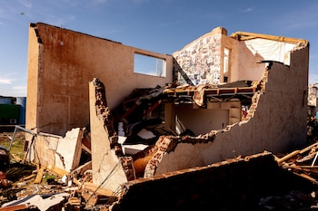 Остатки разрушенного дома