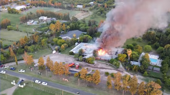 Пожар при закрытии