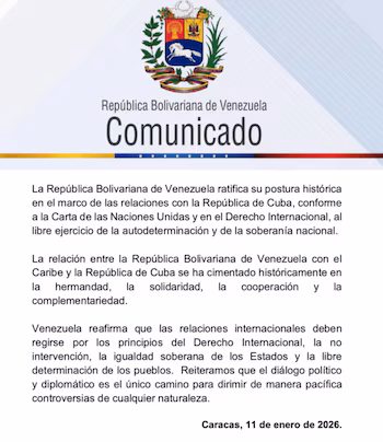 Заявление режима Чависты