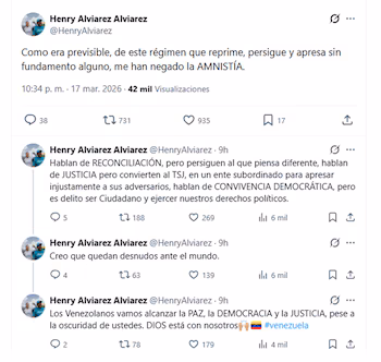 Сообщение Генри Альвиареса