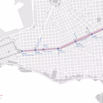 BRT на Авенида 18 июля. Общая схема циркуляции