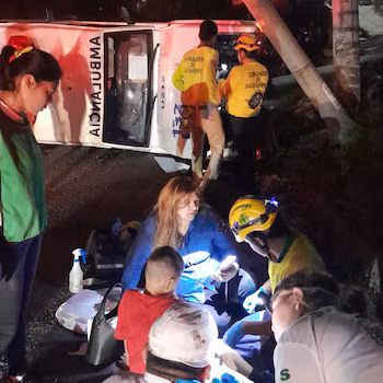 Авария на машине скорой помощи