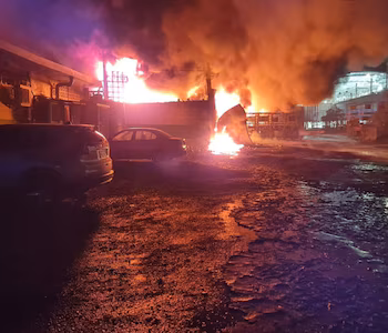 Пораженный участок использовался для производства пенопласта – одного из компонентов, используемых при производстве матрасов. Взято из Инстаграма