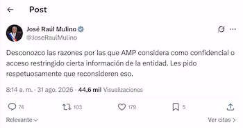 Президент Панамы Хосе Рауль Мулино заявил, что ему не известны причины ограничения доступа к определенным морским файлам.